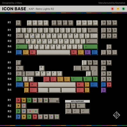 KAP Retro lights R2 Keycap set [IN STOCK]